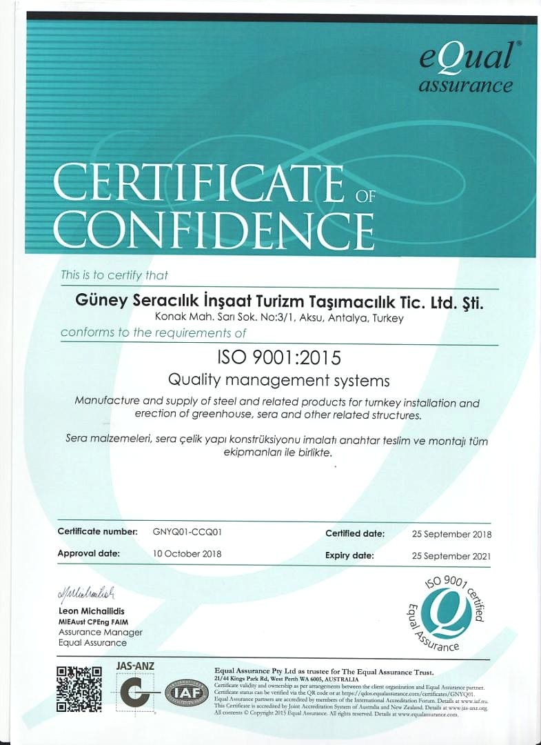 Modern Sera Sistemleri: Anahtar Teslim Sera Sistemleri